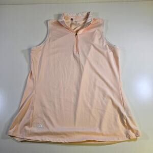 Adidas Peach Collared Tank Top size Medium